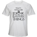 COOLMIND GA0131A cotton casual breathable game of thrones men t shirt cool I drink and i know things printed men's t-shirt