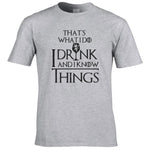 COOLMIND GA0131A cotton casual breathable game of thrones men t shirt cool I drink and i know things printed men's t-shirt