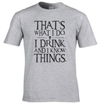 COOLMIND GA0131A cotton casual breathable game of thrones men t shirt cool I drink and i know things printed men's t-shirt