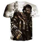 Wolf 3D Print Animal  T-Shirt Men