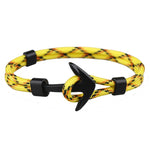 2019 New Fashion Black Color Anchor Bracelets Men