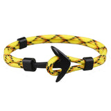 2019 New Fashion Black Color Anchor Bracelets Men