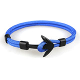 2019 New Fashion Black Color Anchor Bracelets Men