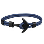 2019 New Fashion Black Color Anchor Bracelets Men