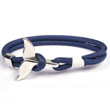 2019 New Fashion Black Color Anchor Bracelets Men